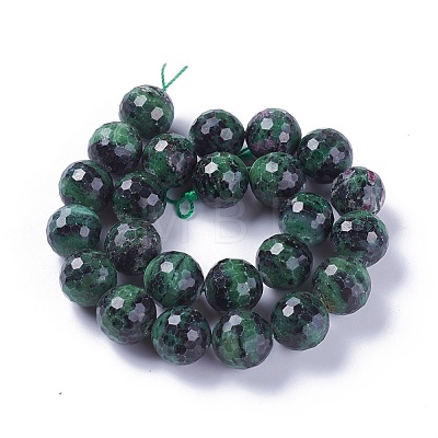 Natural Ruby in Zoisite Beads Strands G-L492-09B-1