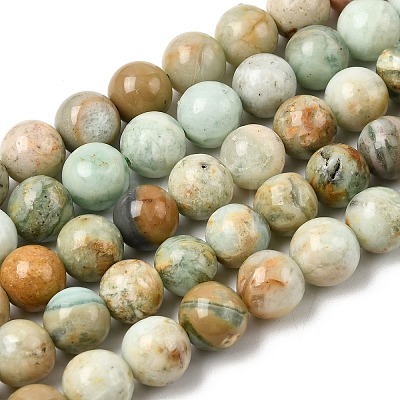 Natural Green Quartz Round Beads Strands G-Z127-A01-10mm-1