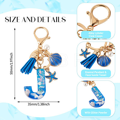Star Resin & Shell Keychains KEYC-TAC00087-01J-1