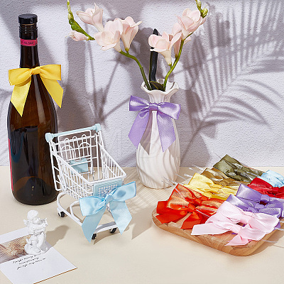 80Pcs 8 Styles Polyester Bowknot for Gift Box Packing Decorations DIY-ME0001-78-1