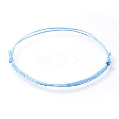 Adjustable Flat Waxed Polyester Cords Bracelet Making AJEW-JB00507-M-1