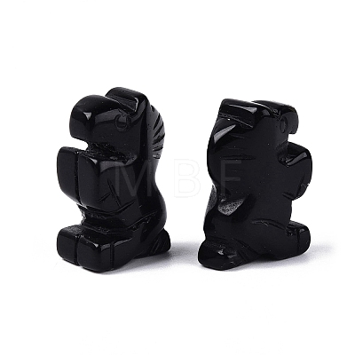 Natural Obsidian Horse Figurine DJEW-N005-01J-1