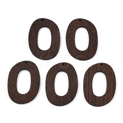 Natural Wenge Wood Pendants WOOD-T023-66-1