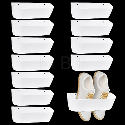 6Pcss Plastic Slipper Racks for Bathroom ODIS-WH0030-331B-1