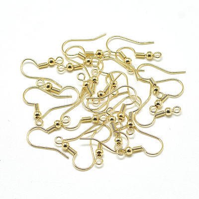 Brass Earring Hooks X-KK-T032-006G-1