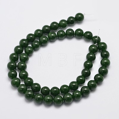 Natural & Dyed Malaysia Jade Bead Strands G-A146-8mm-A28-1