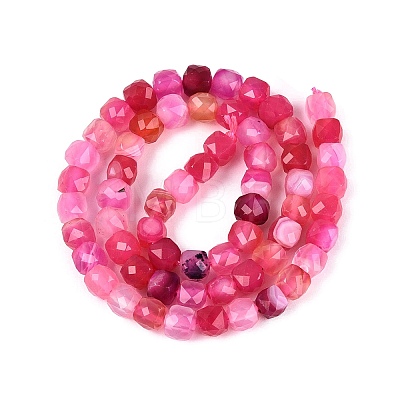 Natural Banded Agate/Striped Agate Beads Strands G-S359-374B-1