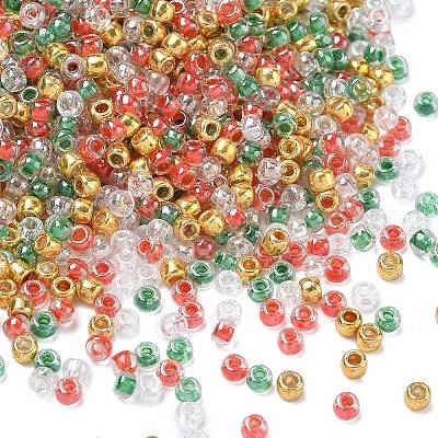 4 Colors 8/0 Christmas TOHO Round Seed Beads SEED-X0058-25-1