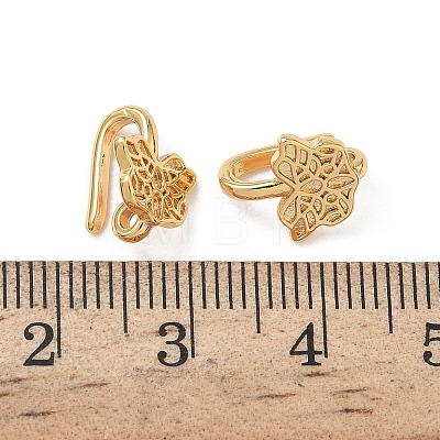 Brass Hoop Clasps KK-Z136-57A-G-1