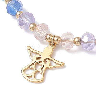 304 Stainless Steel Charm Bracelets BJEW-JB12828-01-1