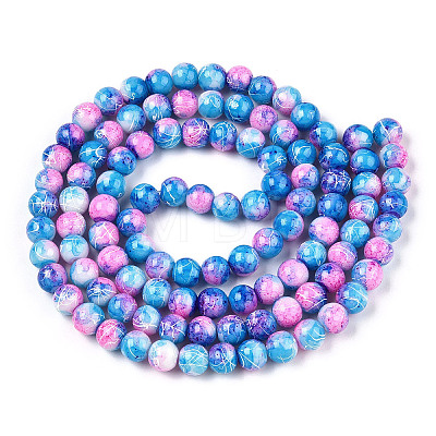 Drawbench Glass Round Beads GLAD-WH0001-01-01-1