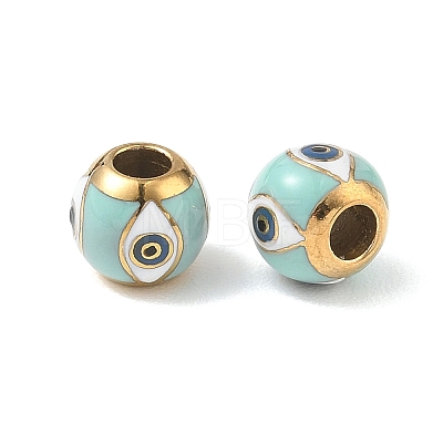 304 Stainless Steel Enamel European Beads STAS-G393-01G-02-1