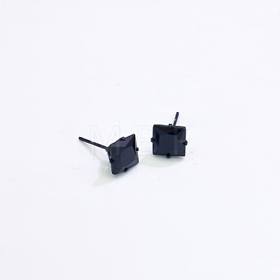 Geometric Square 304 Stainless Steel Stud Earrings for Women YP6314-1-1