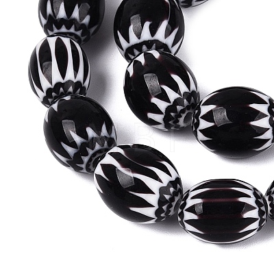 Handmade Millefiori Glass Barrel Beads LA-N002-06A-1