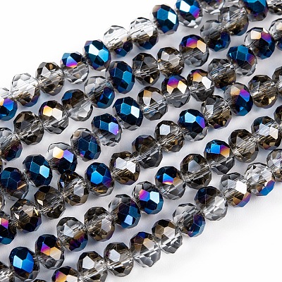 Electroplate Transparent Glass Beads Strands EGLA-A034-T3mm-Z01-1