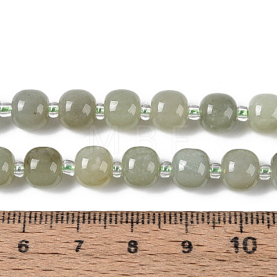 Natural Hetian Jade Beads Strands G-N353-08A-01-1