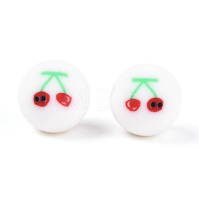 Fruits Theme Handmade Polymer Clay Beads CLAY-T022-04A-1