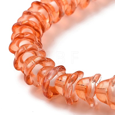 Transparent Glass Beads Strands LAMP-H061-01D-06-1