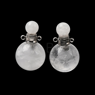 Natural Quartz Crystal Perfume Bottle Pendants GG-CBA7610-02P-06-1