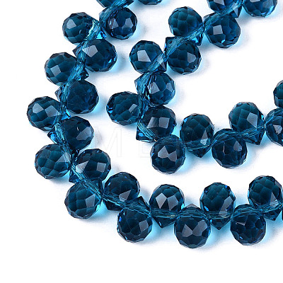 Transparent Glass Beads Strands GLAA-Q116-01A-B16-1