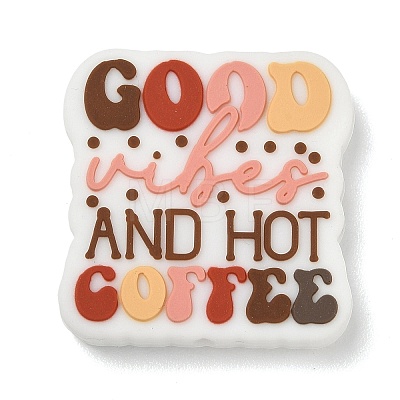 Coffee Theme Silicone Beads SL-CBACE28-01J-1