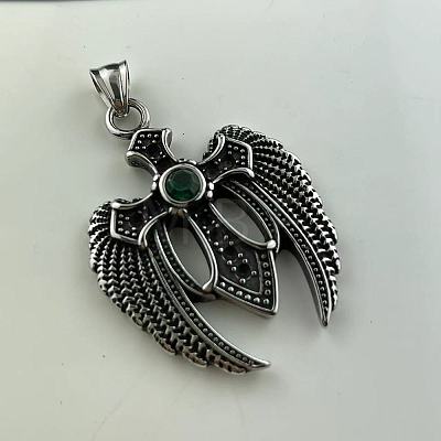 Vintage Gothic 304 Stainless Steel Cubic Zirconia Pendant Necklaces ZQ9567-1