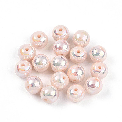 Electroplate Pearlized Glass Pearl Beads EGLA-T021-14B-10-1