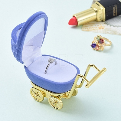 Baby Carriage Shape Velvet Jewelry Boxes VBOX-L002-J01-1