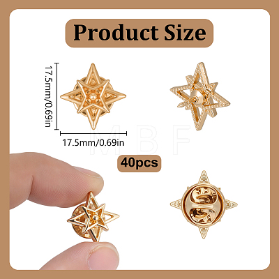Electroplate Zinc Alloy Anti-glare Lapel Pin Backs JEWB-WH0001-76G-01-1