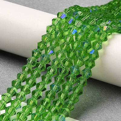 Transparent Electroplate Glass Beads Strands EGLA-A039-T2mm-L03-1