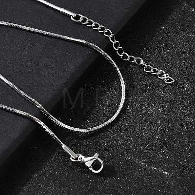 1.5MM 304 Stainless Steel Snake Chain Necklaces for Women Men LS-STAS-V011-04C-P-1
