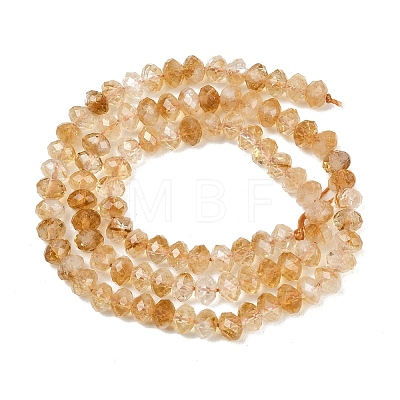 Heated Natural Citrine Beads Strands G-B175-A05-4x6mm-1