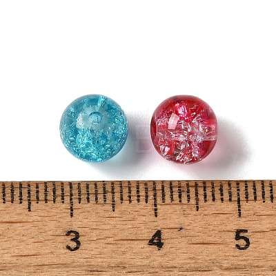 Spray Painted Crackle Glass Beads CCG-JP0001-01-1