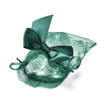 Rectangle Lace Organza Drawstring Gift Bags LS-OP-K002-02-1