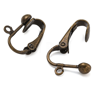 Brass Clip-on Earring Findings KK-E491-AB-NF-1