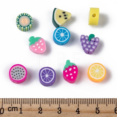 Handmade Polymer Clay Fruit Theme Beads CLAY-Q215-01-1