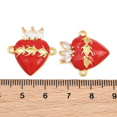 Brass Pave Clear Cubic Zirconia Connector Charms CU-CBA3D67-03G-01-1