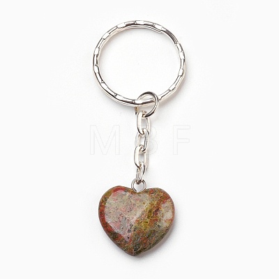 Natural & Synthetic Mixed Stone Keychain KEYC-JKC00166-1