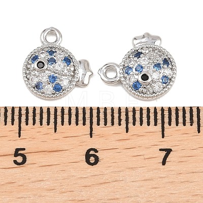 Brass Micro Pave Cubic Zirconia Pendants KK-L261-14C-P-1
