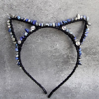 Natural Lapis Lazuli Hair Bands PW-WG9AADF-15-1