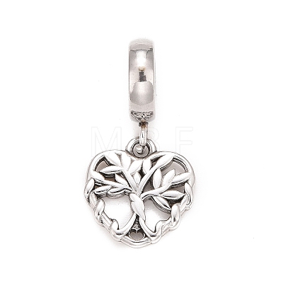 304 Stainless Steel European Dangle Charms STAS-C047-06P-1
