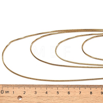 304 Stainless Steel Box Chain Multi Layered Necklaces for Women NJEW-U025-01G-03-1