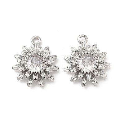Brass Micro Pave Cubic Zirconia Pendants KK-L260-04P-1
