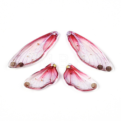 Epoxy Resin Butterfly Wing Pendants FIND-N005-65F-1