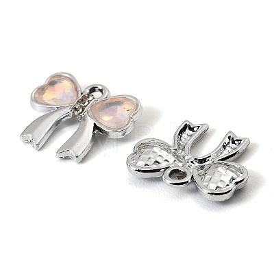 UV Plating Alloy Glass Pendants FIND-K032-23P-1