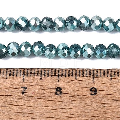 Transparent Electroplate Glass Beads Strands EGLA-Q131-01A-03-1