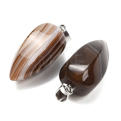 Natural Banded Agate Pendants GG-K002-16S-1
