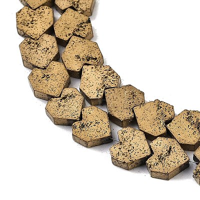 Electroplated Natural Lava Rock Beads Strands G-K388-04A-09-1