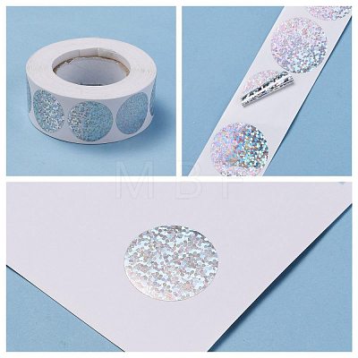 Self-Adhesive Blank Gift Tag Glitter Foil Sticker Labels DIY-G013-D01-1