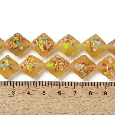 Frosted Handmade Lampwork Beads Strands LAMP-A010-01E-1